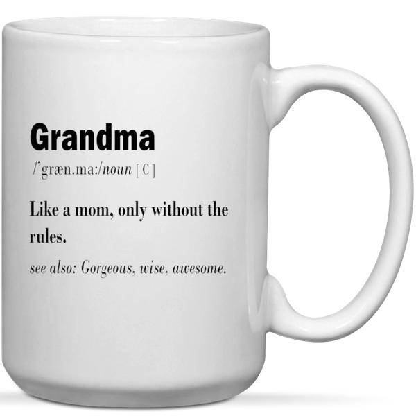 Grandma Dictionay Noun Birthday Mother's Day Christmas Gift Mug
