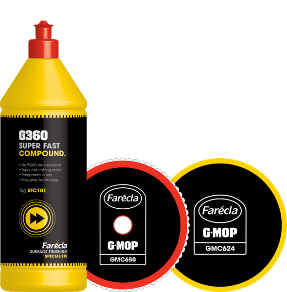 G360 Super Fast System Compound Kit &amp; Polishing High Cut Pad &amp; G Mop