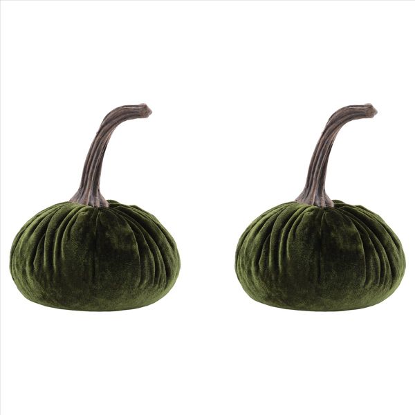 Large Velvet Pumpkins for Decorating Halloween Home Decor(Orange)