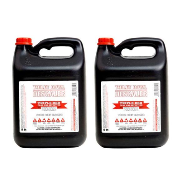 TRIPLE RED Toilet Bowl Descaler And Cleaner 5 Litre ( 2 Pack )
