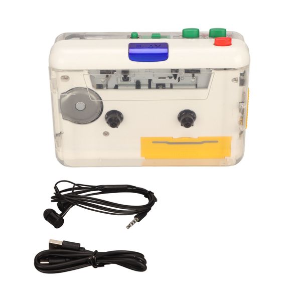 USB Cassette to MP3 Converter Plug and Play Rechargeable Cassette Player