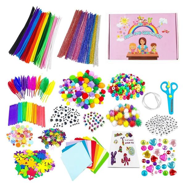 Kids Craft Set 1200+ Pieces DIY Arts And Crafts Crafts Cases Craft Supplies