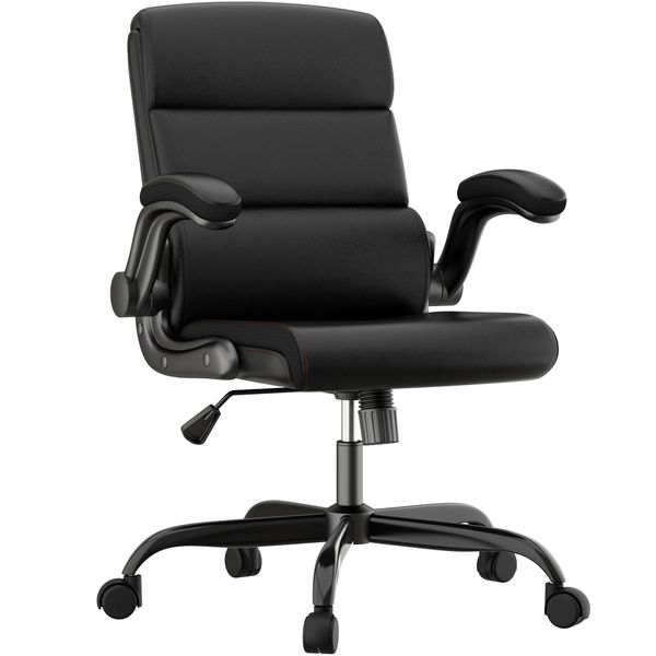 Leather Office Chair Three Section Spine Protection Computer Chair