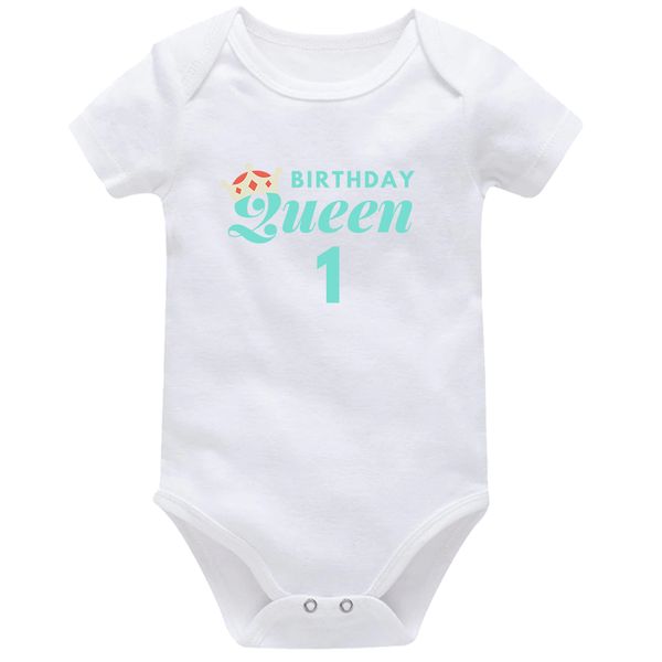 Birthday Queen Baby Vest Bodysuit Onesie Short Sleeve