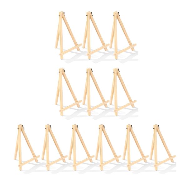 12 Pack Wood Easels for Art Easel Stand Tripod for Painting Canvases Crafts