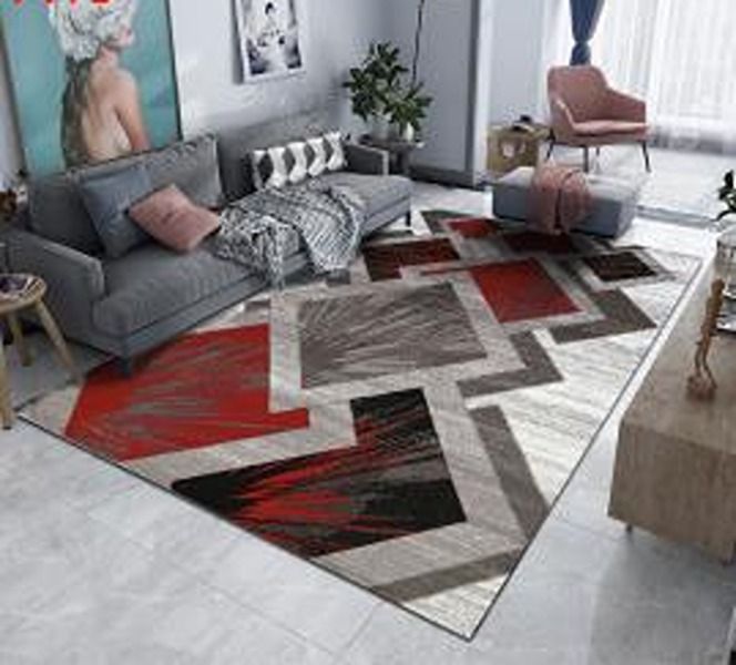 3D Color Geometry WG130 Non Slip Rug Mat