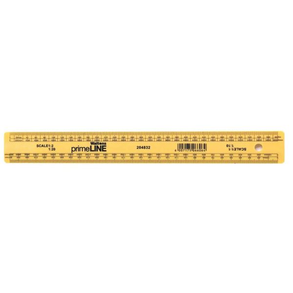 Primeline Flat Scale Ruler 11/12 A131-215 x 3