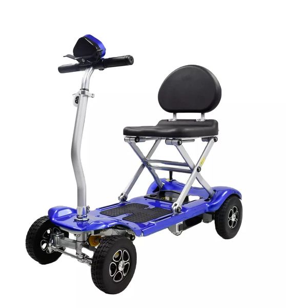 Geosine 4 Wheel Electric Folding Mobility Scooter - Blue