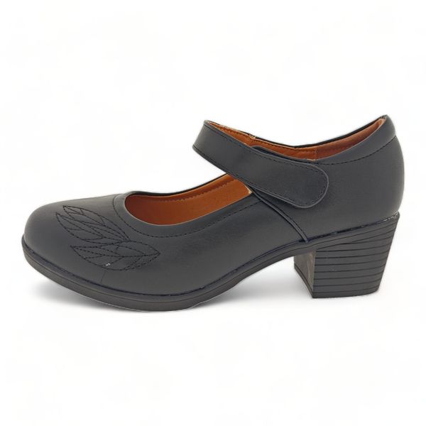 Aixir - Block Heel Court with Stich Decor Psl2060