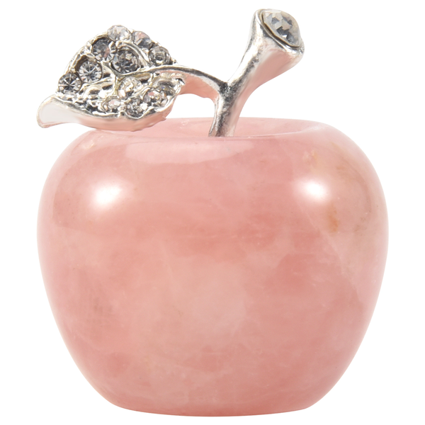 1Pcs Natural Rose Quartz Pink Apple For Couple Decorations Home Decoration