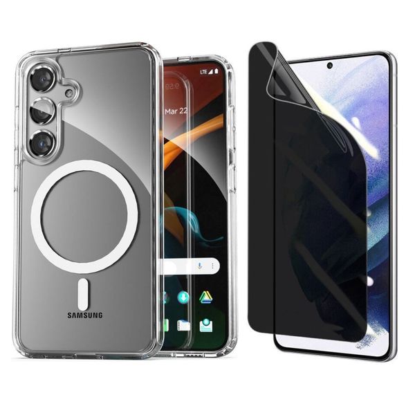 Magsafe Cover Comaptible with Samsung Galaxy A56 - with Matte Privacy Glass