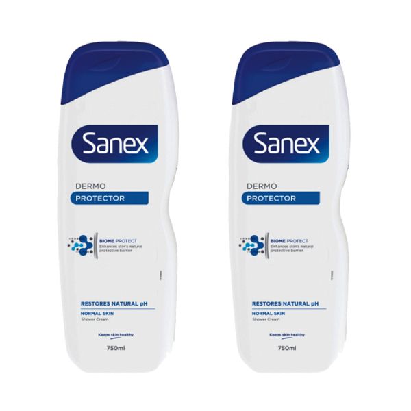 Sanex Shower Gel Protector - 2 x 750ml