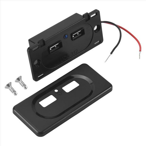 Dual Usb Ports Charger Socket for Car Camping Boat Motorhome Caravan