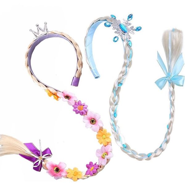 Flowers and Braided Garlands Accessories for Hair - Set of 2