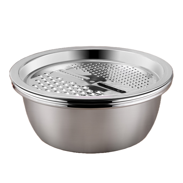 JK Deluxe 3-in-1 Stainless Steel Bowl Colander Grater Kitchenware Set