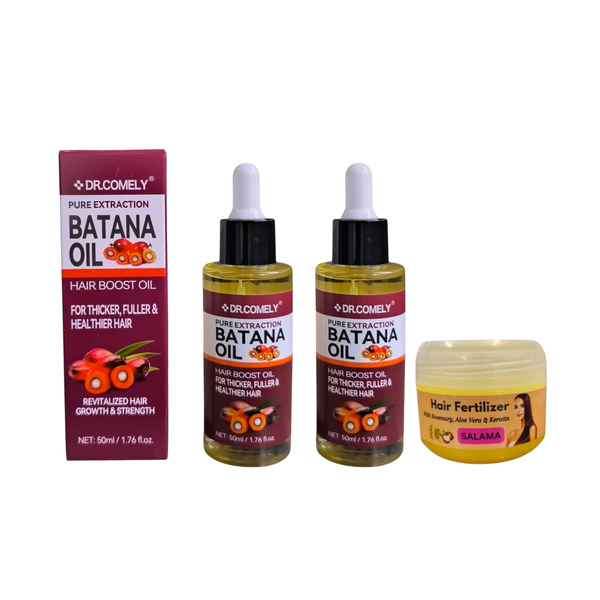 Batana Hair Growth Oil x 2 &amp; Hair Fertilizer For Hair &amp; Scalp