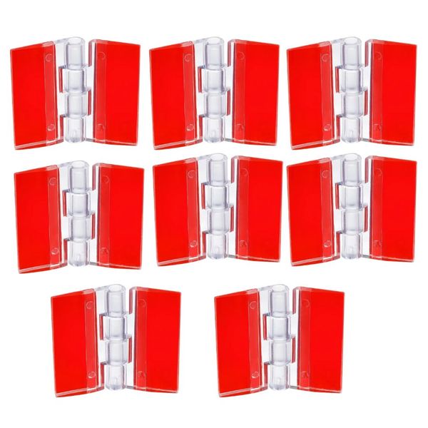 Tool DIY Self-Adhesive Acrylic Plastic Surface Hinges Set Of 8 - 3.5cm