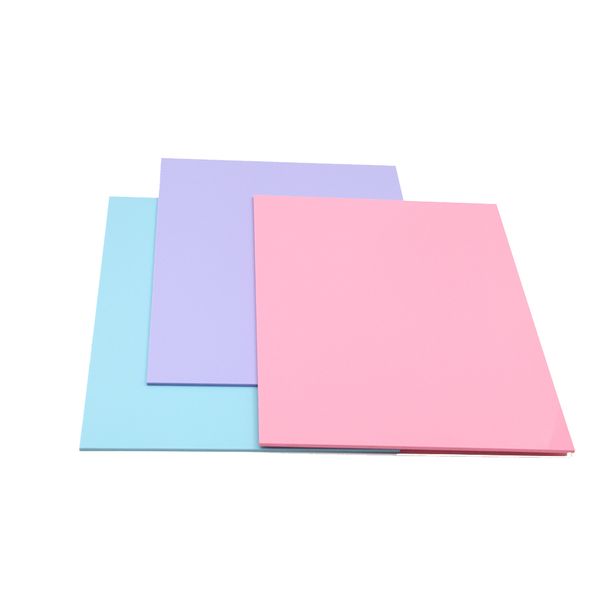 A4 Size Pack of 3 x Troglass Pastel (Lilac, pink and blue)