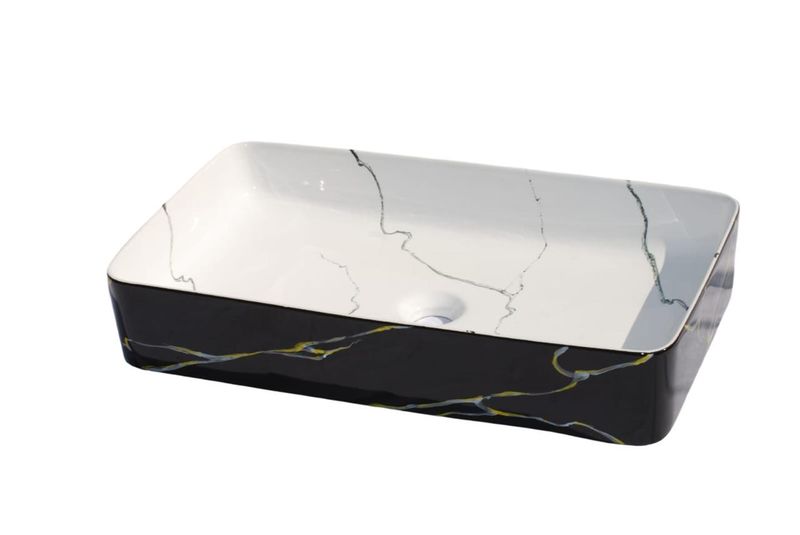 Stunning Black White And Gold Bathroom