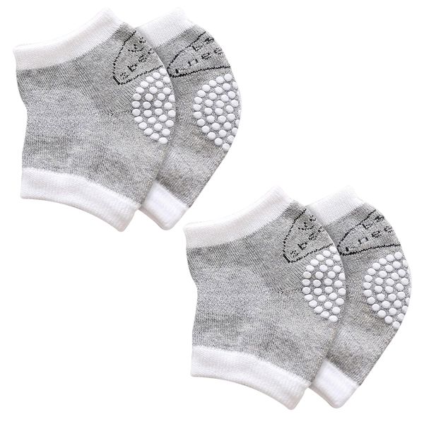 Baby Knee Pads 2 Pairs for Crawling Anti-Slip Cotton Protective Pads