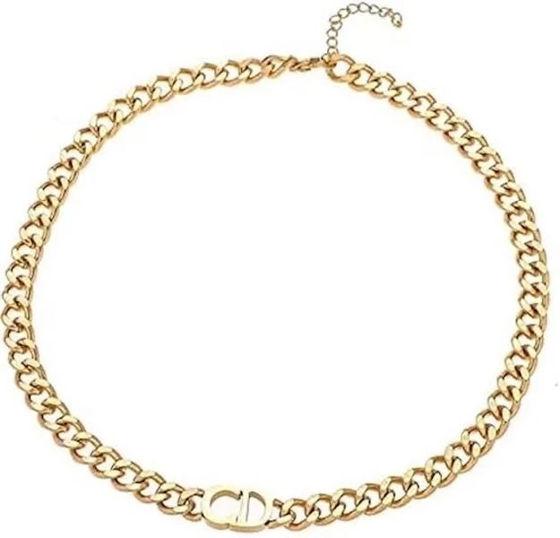 Vixen CD Stainless Steel, Gold Plated Necklace
