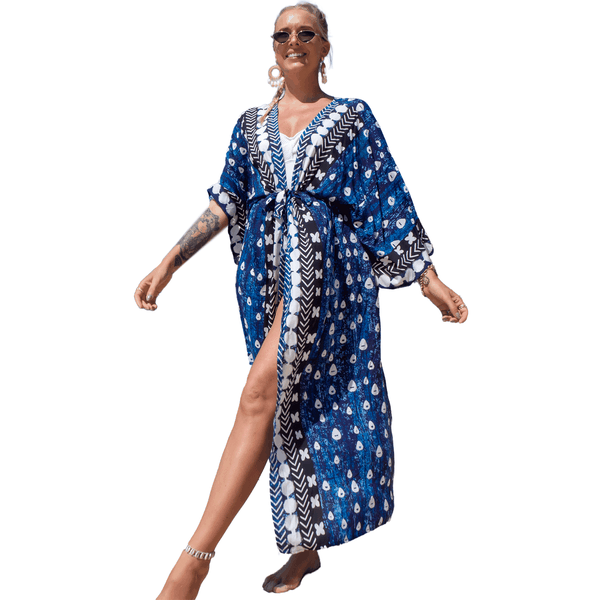 Iconix Women's Blue Summer Rain Beach Cover Up image