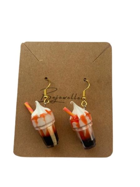 Bejewelled - Milkshake Charm Quirky Earrings