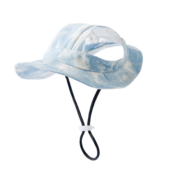 S-Size Pet Sun Hat- Tie-Dye, Sun Protection Cap for Small Dogs &amp; Cats