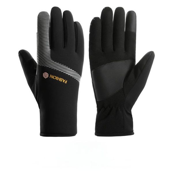 Women's winter warm gloves padded and thickened waterproof touch screen