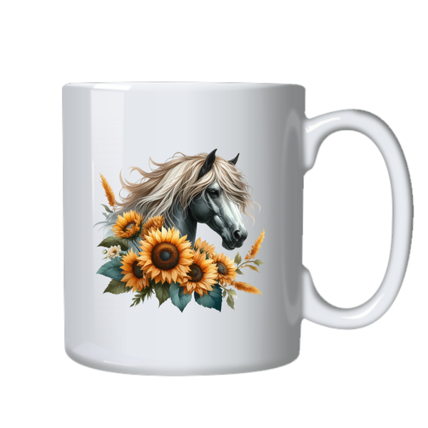 Floral Boho Horse Birthday Christmas Gift Cup Mug 503 10