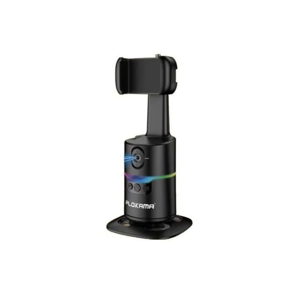 PLOKAMA A20 Smart Phone Gimbal - 360 Rotation &amp; Auto Face Tracking -Black