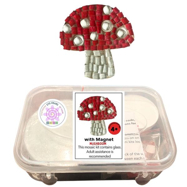 Mosaic Craft Kit with Magnet - Mushroom/Toadstool (Small)