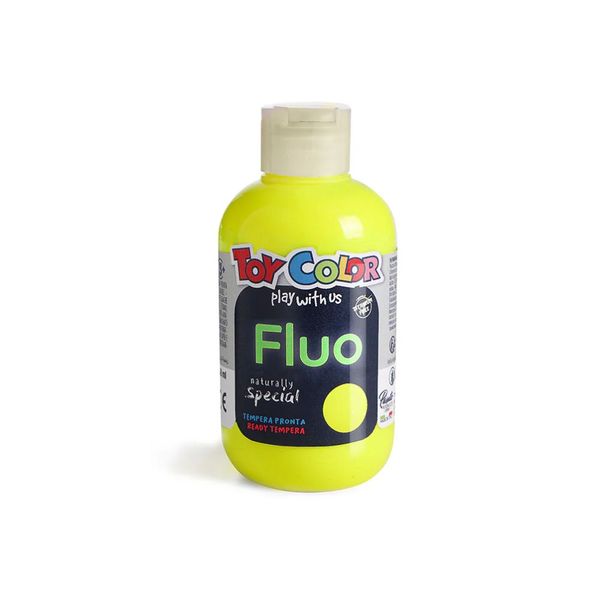 Toy Color: Superwashable Ready-Mix Tempera Paint for Kids Fluorescent 250ml