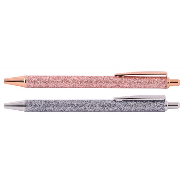 Marco Silver &amp; Rosegold Glitter Ball Point Pens