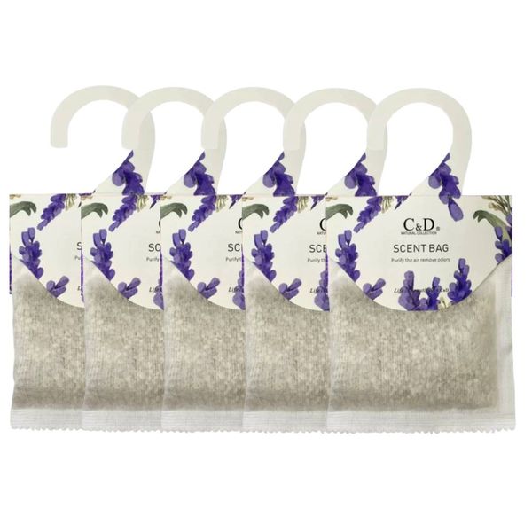 5 Packs Fragrance Sachets Long Lasting Lavender Scented for Drawer &amp; Closet