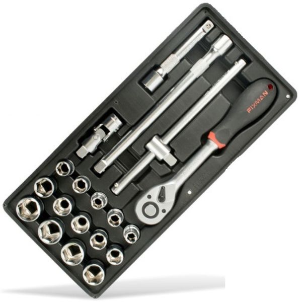 FIXMAN 19 Piece Socket and Rachet 1/2" DR SOCKETS &amp; ACCESSORIES Set
