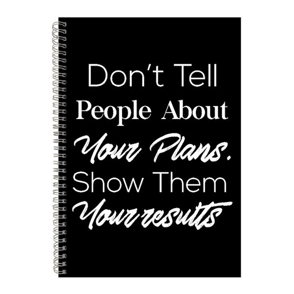 Results A4 Notebook Spiral and Lined Motivational Saying Graphic Notepad169