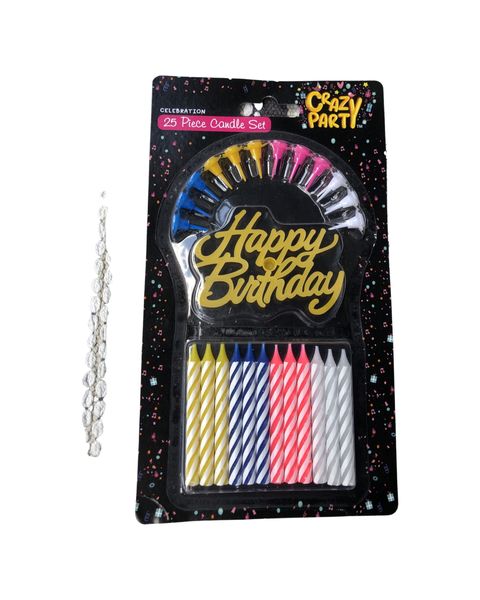 Candles Birthday 12 Candles+Holders