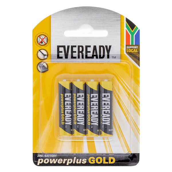 Eveready Power Plus Gold AAA Batteries (Pack of 4)