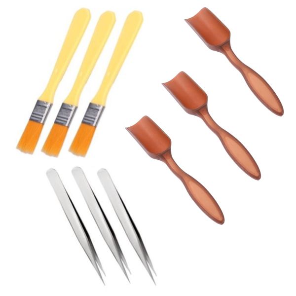 Garden 9 Pieces Succulent Set Brush, Tweezer and Mini Scoop Shovel