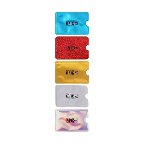 RFID Blocking Card Sleeves - 5-Pack Anti-Theft Credit Card Protectors
