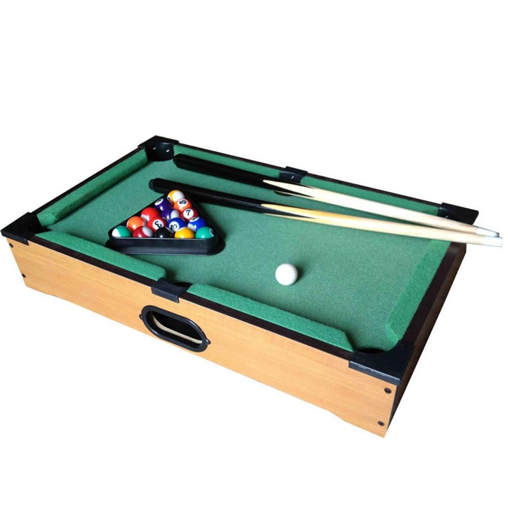 Mini Billiards Set Wooden Tabletop Pool Table Snooker Game Toys Shop