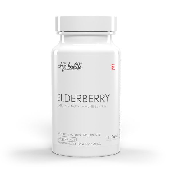 Life Health - Elderberry Extra Strength Immune Support (60 Veggie Capsules)