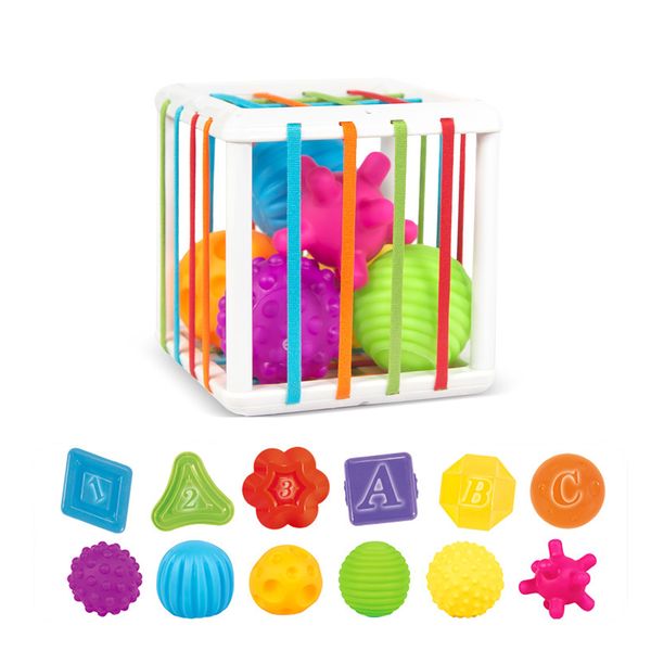 Sensory Toys Montessori Educational Toys Shape Blocks for Baby - 13 Piece