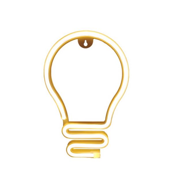 Colorful Bulb Shaped Neon Sign Light Wall Lamp for Esthetic Room Décor Gift