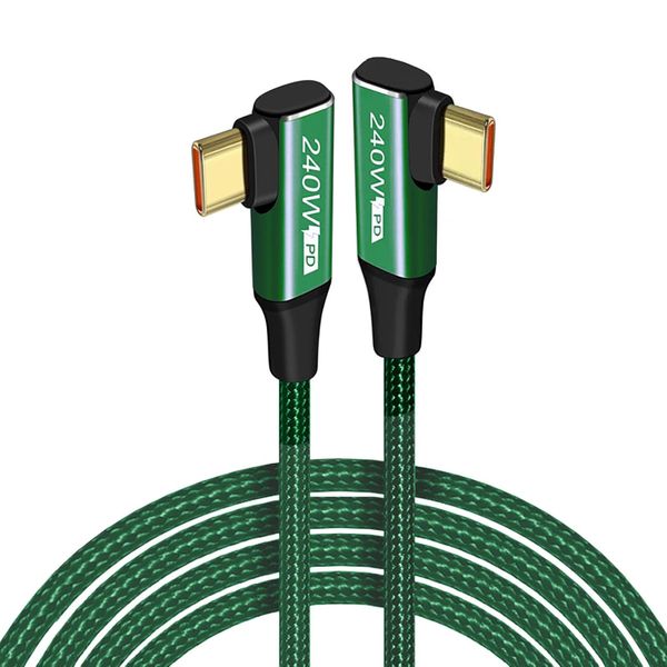 240W USB-C to USB-C Cable Dual Right Angle Super Fast Charging Cable