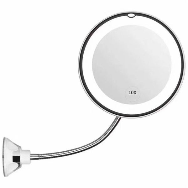 Gooseneck Make up Mirror with Lights and Magnification for Wall Bathroom