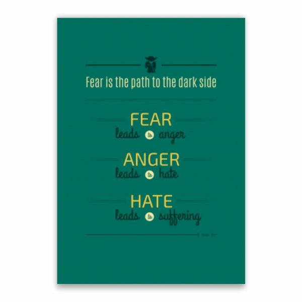 Yoda Star Wars Quote Poster - A1