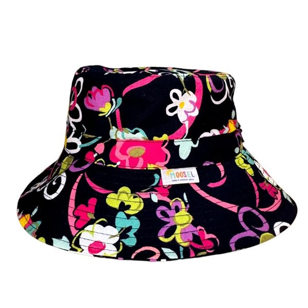 Kids Bucket Sun Hat Midnight Bloom