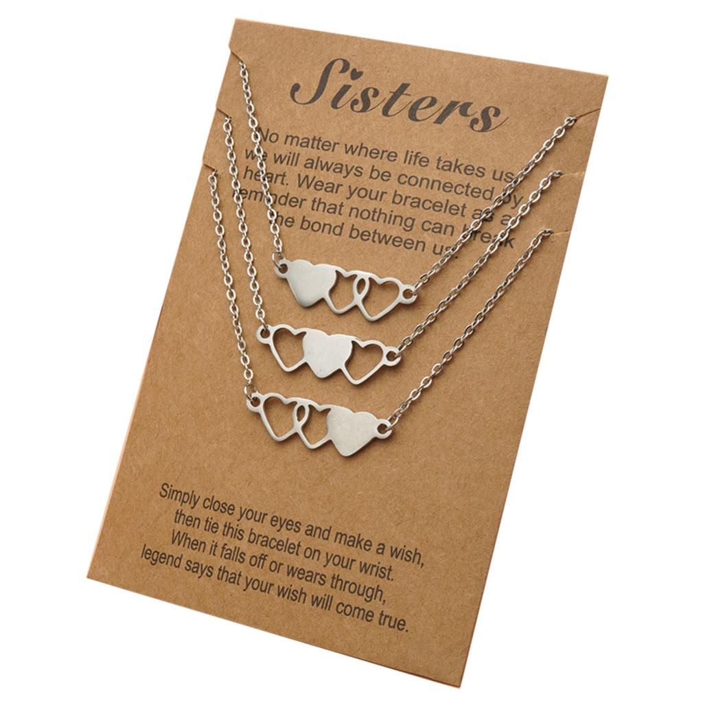 3 Pieces Sister Heart-shaped Necklace Set | Shop Today. Get it Tomorrow ...